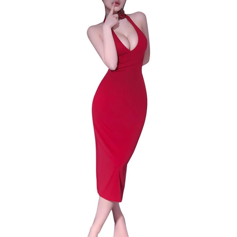 9176 sexy cosplay nightclub club dress slit evening dress cocktail party